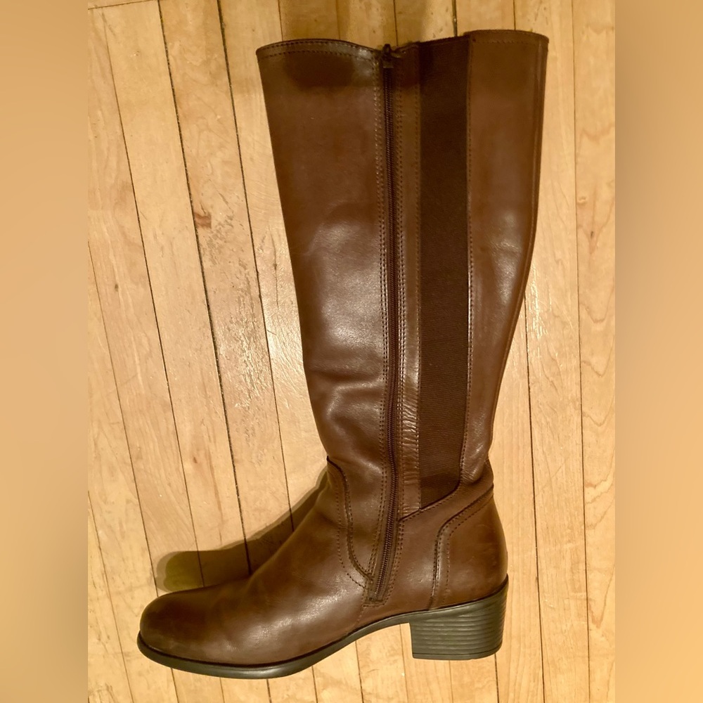 Bussola leather tall brown boots (Antwerpen) (EUR size 39; US 9). - Picture 3 of 12